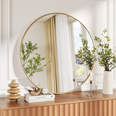 Gold Round Mirror, 36 inch Large Circle Bathroom Mirror for Over Sink, Decorative Mirrors for Living Room, Bedroom, Entryway | Target