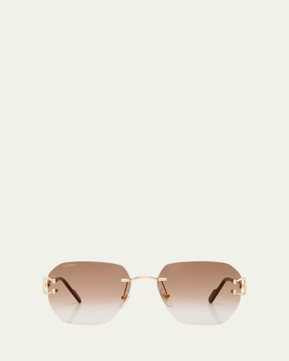 Rimless Square Metal Sunglasses | Bergdorf Goodman
