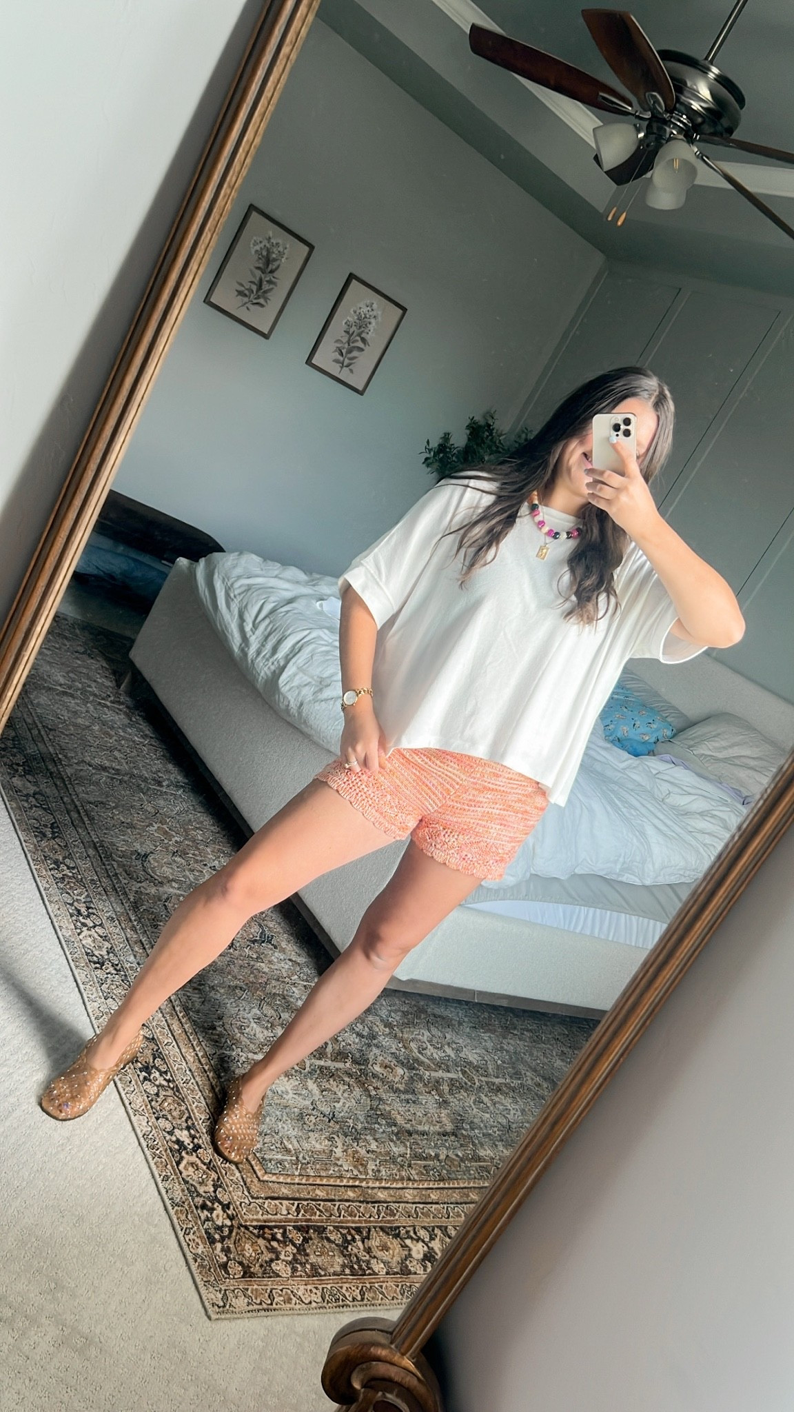 Comfy but cute mom outfit! Size down in the shorts! Top is tts (m). Size up half size in jelly shoes!

#LTKootd #LTKmomlife