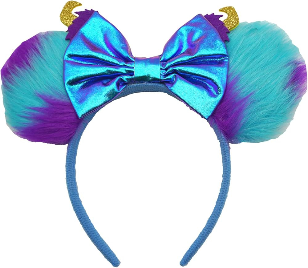 Viwind Mouse Ear Headbands for Women, Cute Plush James P. Sullivan Bows Ear Hairwear for Girls, M... | Amazon (US)