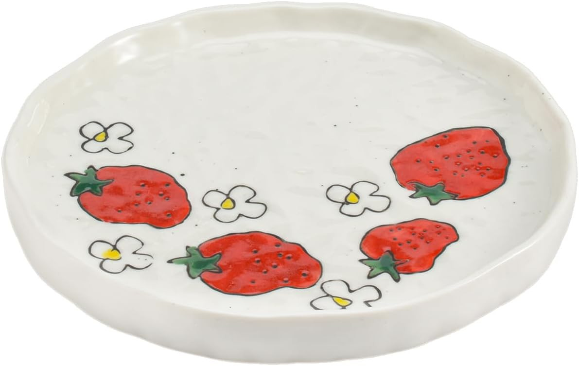 Koythin Ceramic Dinner Plate, Cute Strawberry Creative Plates Design, Printed Flowers Dinnerware ... | Amazon (US)