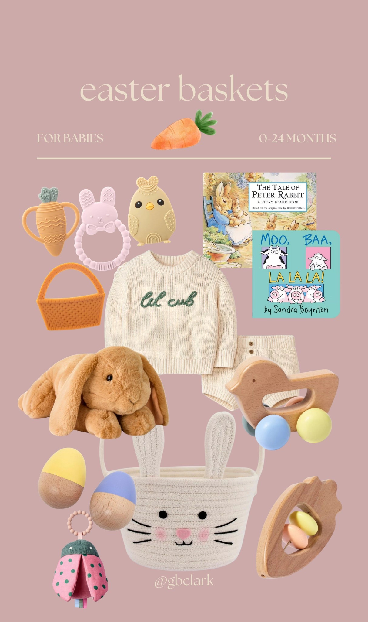 Easter basket goodies for babies 0-24 months!! 💐🐰

#easter #babies #holiday #easterbasket