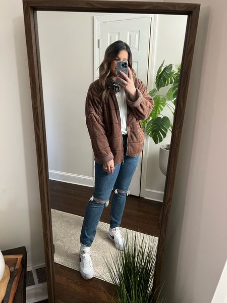 Mom fit ootd 🤎 

Free people dupe | free people jacket dupe | quilted jacket | mom outfit | spring outfit 

#LTKunder100 #LTKstyletip #LTKunder50