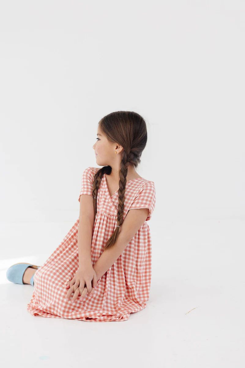 Crosstop Dress in Peony Gingham | Plain Jane