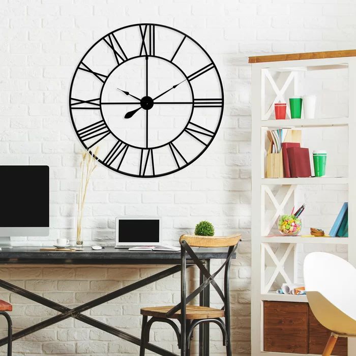 Oversized Zetilla Cut Out Roman Numeral 36" Wall Clock | Wayfair North America