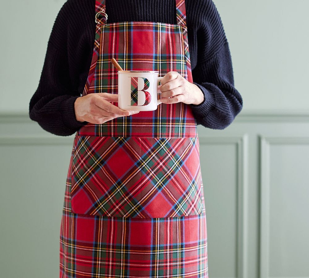 Stewart Plaid Cotton Adult Apron | Pottery Barn (US)