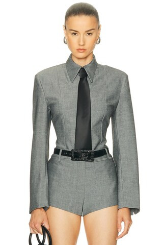 Beaufille Jagger Blouse in Grey | FWRD 