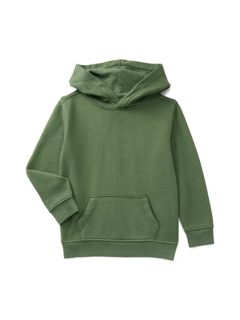 Wonder Nation Boys' Fleece Hoodie with Long Sleeves, Sizes 4-18 & Husky | Walmart (US)