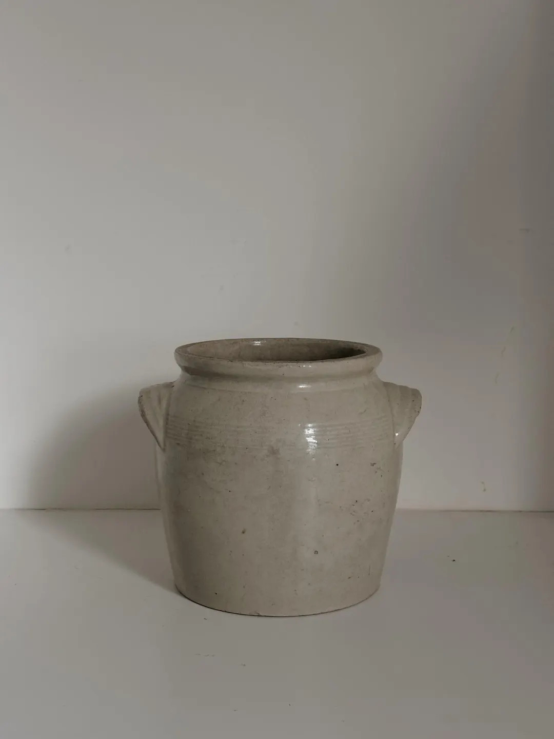 Antique French Stoneware Confit Pot, Vintage French Vessel, Confit Jar, White Organic Vase, Stora... | Etsy (US)