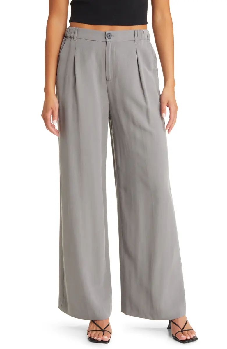 Twill Wide Leg Trousers | Nordstrom