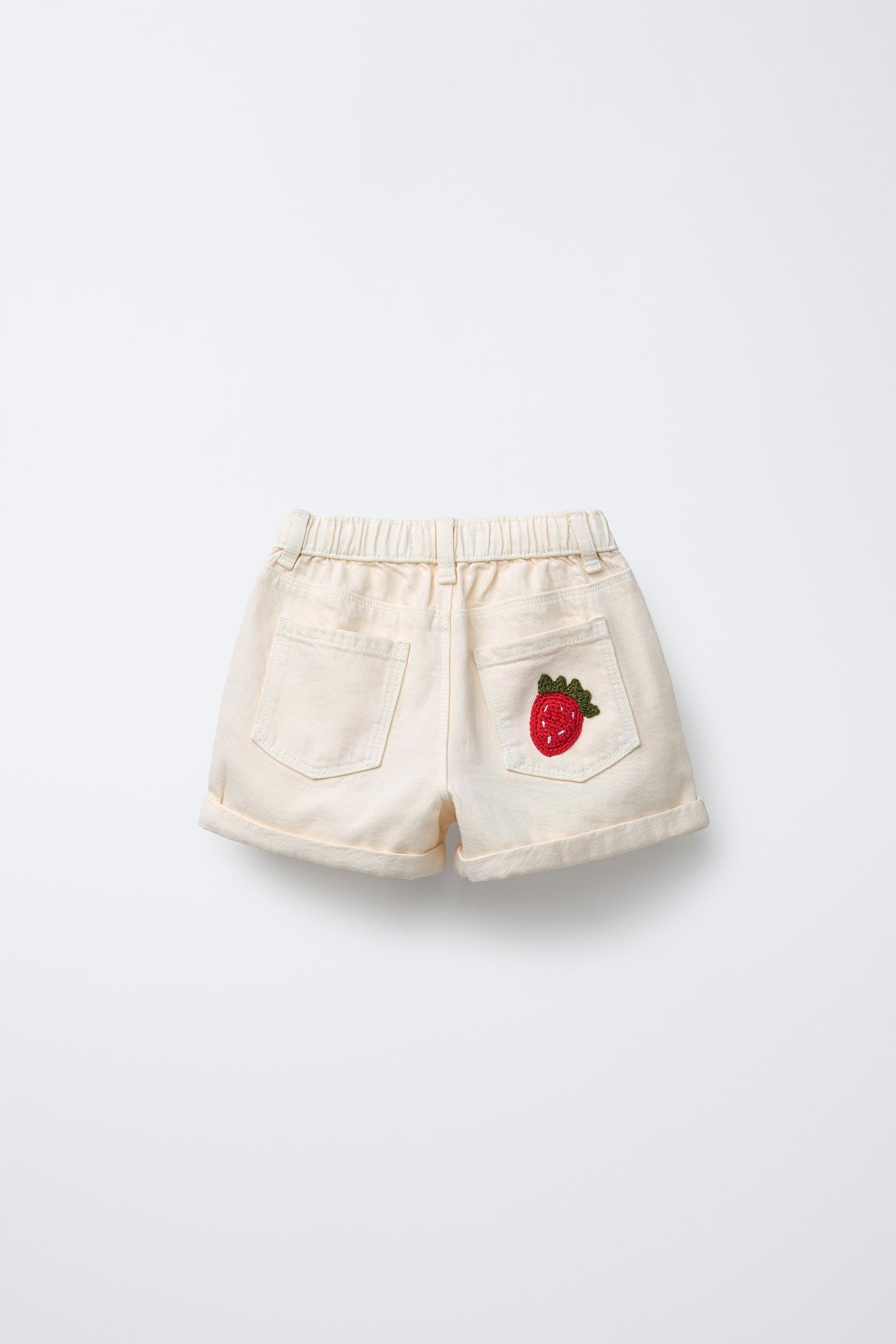 SERGE-BERMUDASHORTS MIT GEHÄKELTEN ERDBEEREN | Zara DE