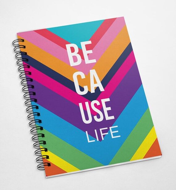 Because Life spiral notebook lined | Feminist notebook journal, Bullet journal notebook | Etsy (US)