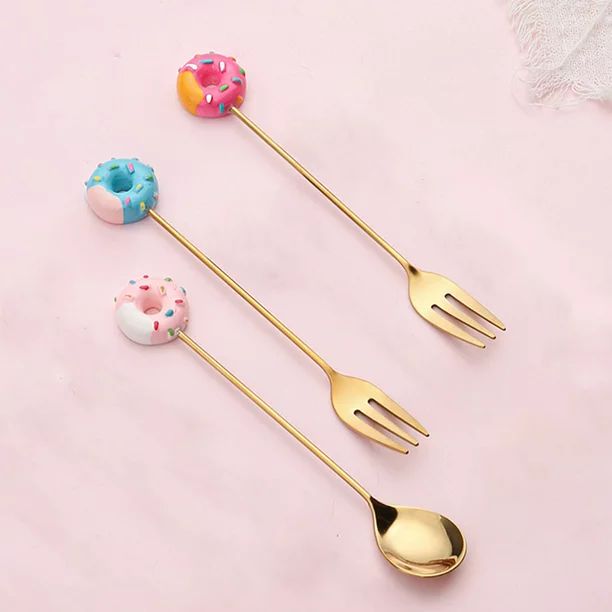 SPRING PARK Stainless Steel Coffee Spoon, Sugar Funny Spoons, Baby Kids Tableware, Dessert Spoon,... | Walmart (US)