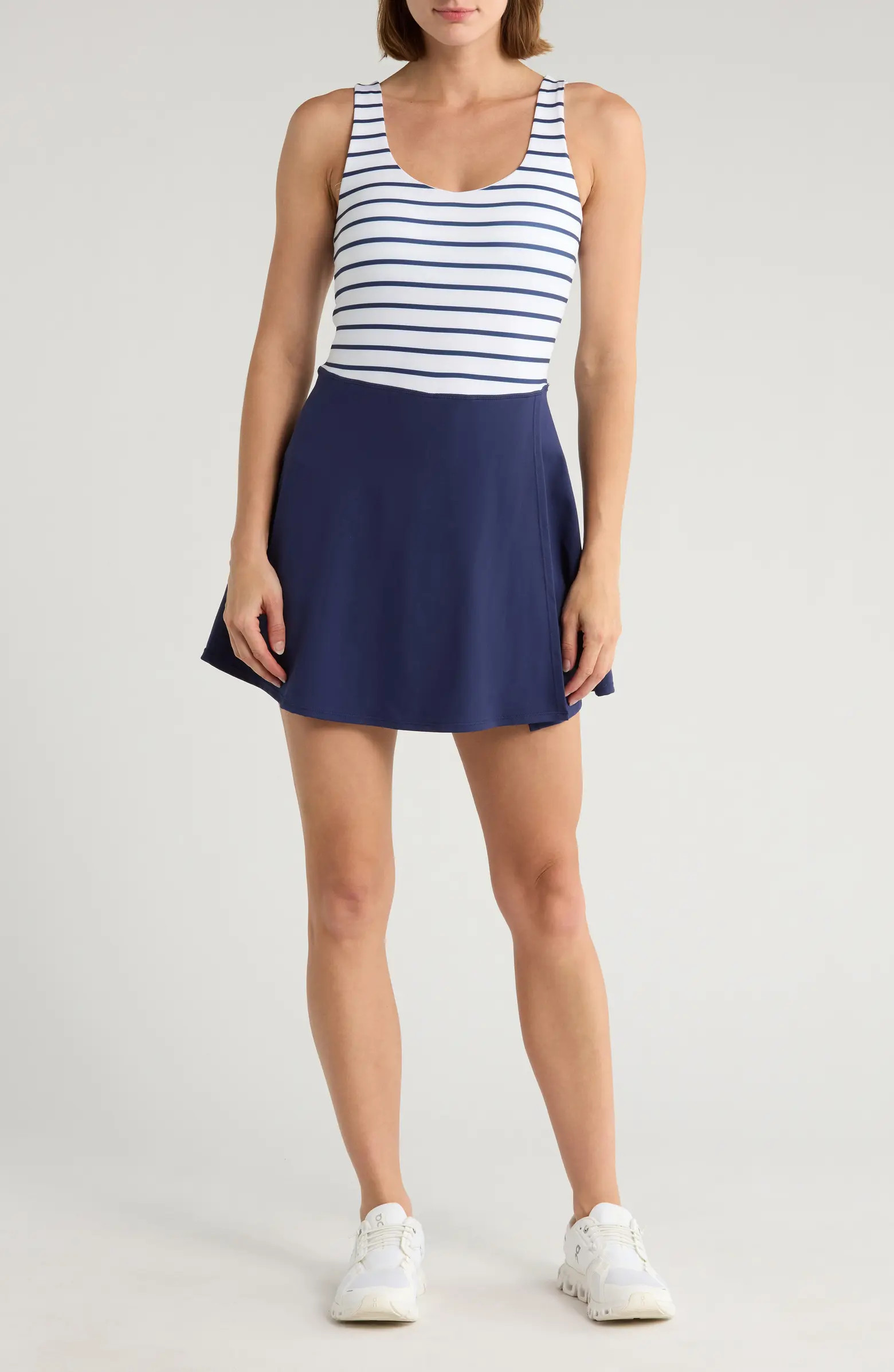 YOGALICIOUS Lux Stripe Double Tee Tennis Dress | Nordstromrack | Nordstrom Rack
