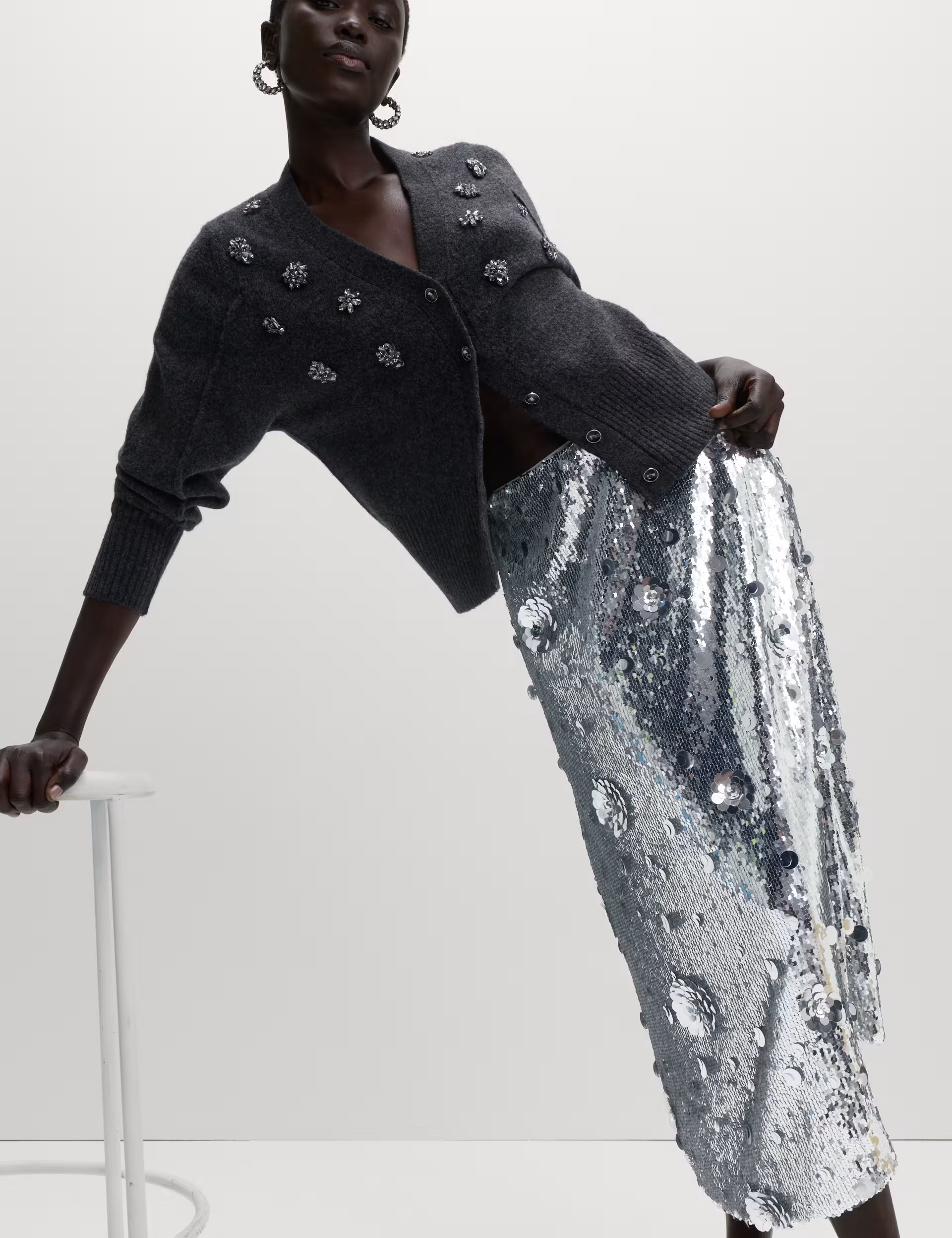 Sequin Midaxi A-Line Skirt | M&S | M&S | Marks & Spencer (UK)