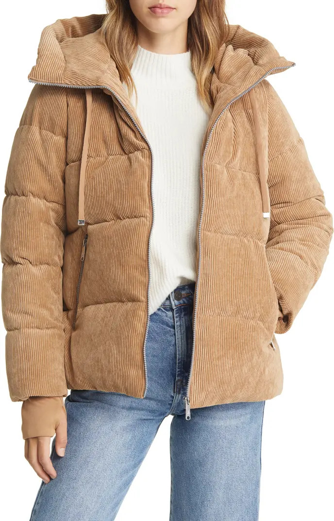 Sam Edelman Hooded Corduroy Puffer | Nordstrom | Nordstrom