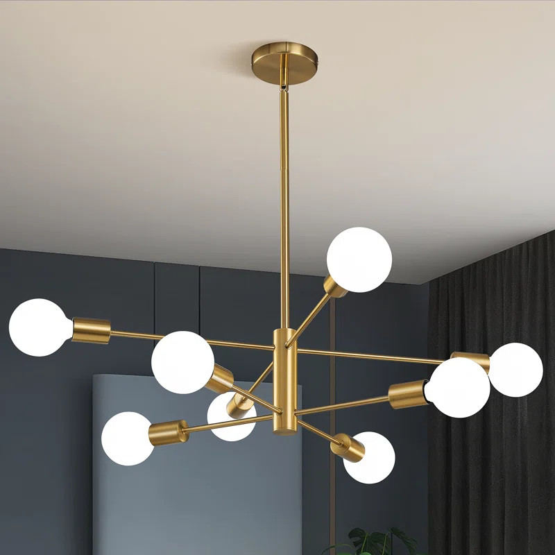 Corrigan Studio® Ariyona 8-Light Dimmable Modern Sputnik Sphere Chandelier & Reviews | Wayfair | Wayfair North America