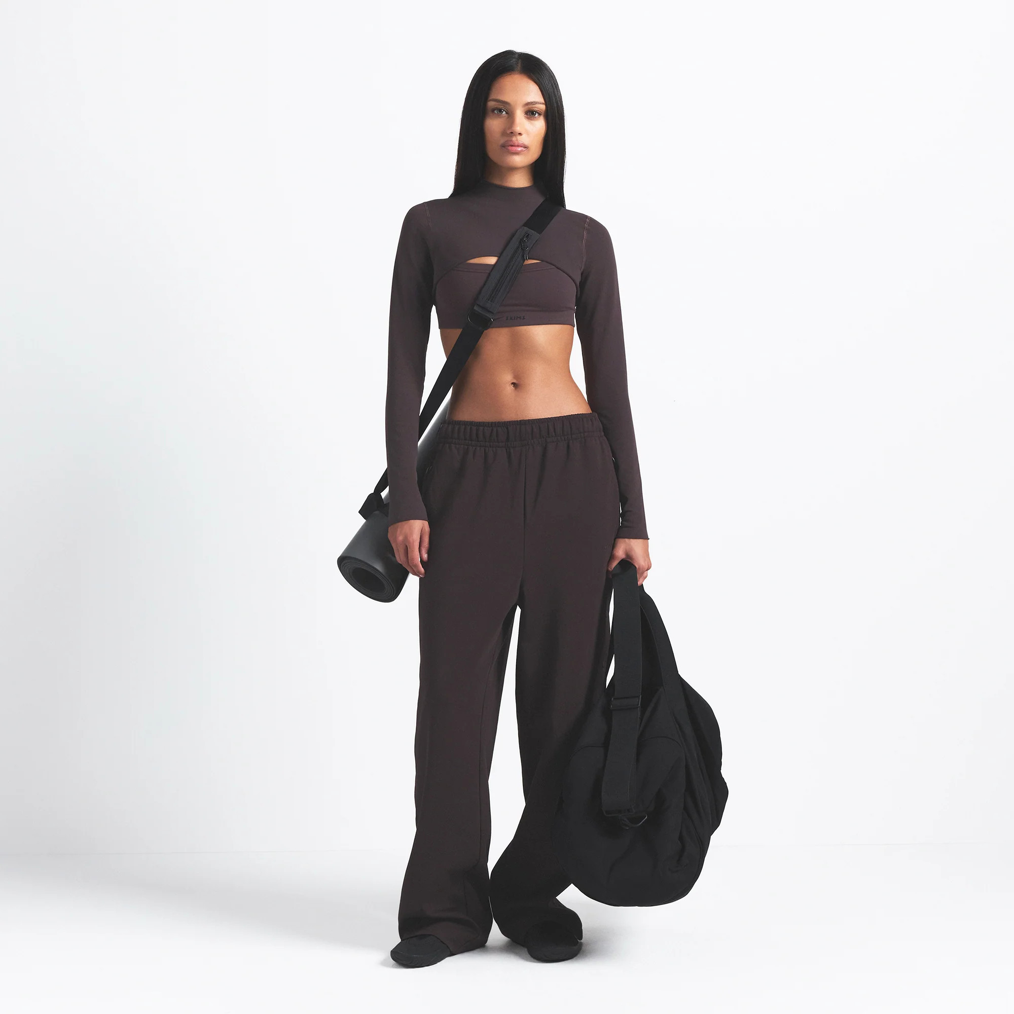 SKIMS Side Snaps Pants | Deep Neutral | XL | NikeSKIMS Matte Tricot | SKIMS (US)