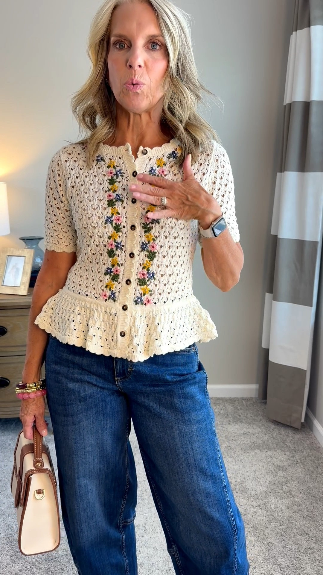 Darling!!!!! Wear this sweater now and write into fall and then back into spring. So cute parrot with pants for workwear or a skirt. Looks Darling with jeans.

#LTKootd #LTKgrwm #LTKOver40