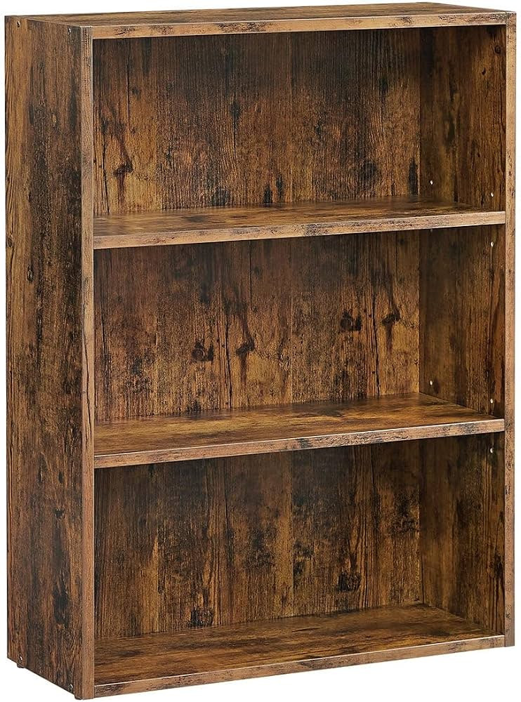 VASAGLE Bookshelf, 23.6 Inches Wide, 3-Tier Open Bookcase with Adjustable Storage Shelves, Floor ... | Amazon (US)