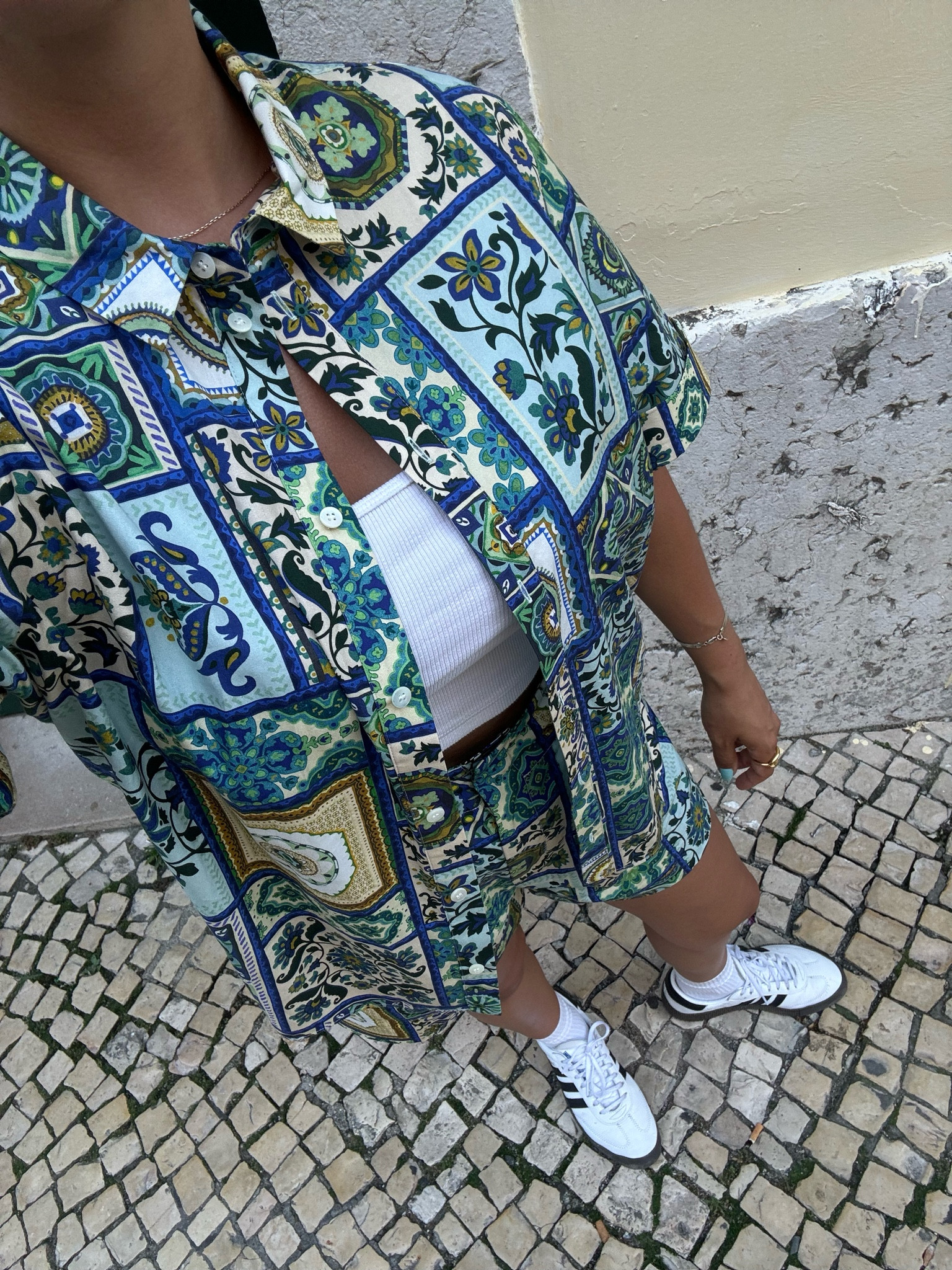 Portugal ootd 💙💛🩵 this set is perfection #summerootd #eurosummeroutfit #summerset 

#LTKStyleTip