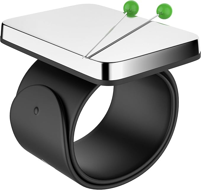 Sew Your Way Magnetic Pin Cushion Wristband Black 9" – Strong Pin Holder for Sewing & Quilting ... | Amazon (US)