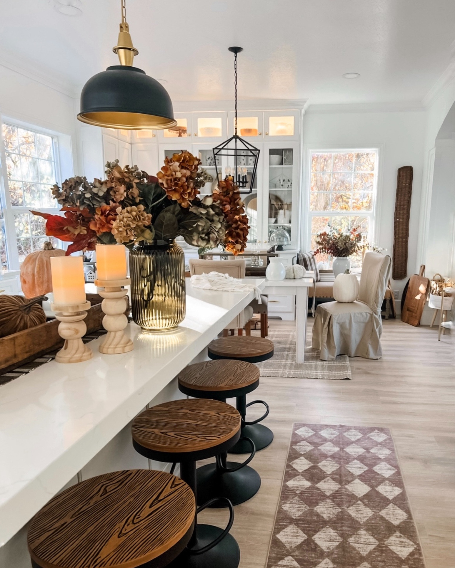 Fall modern cottage farmhouse. Cozy cottage in autumn. Rugs, candles, florals pumpkins. It’s the holiday season 

#LTKHome #LTKSeasonal #LTKFallSale