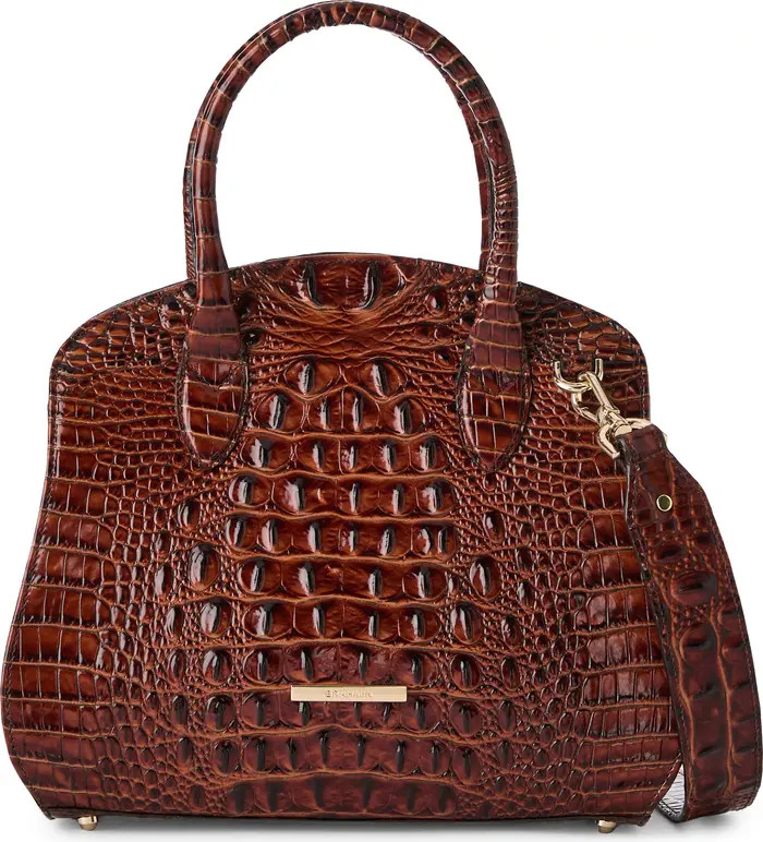 Rosetta Croc Embossed Leather Satchel | Nordstrom