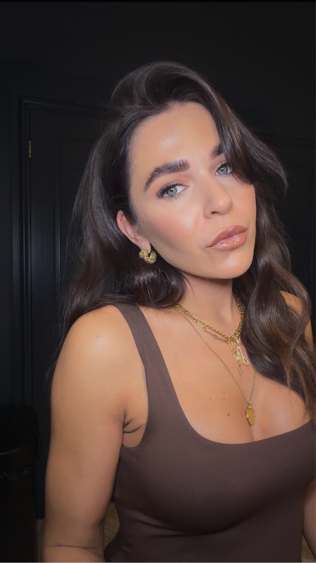 Quick evening makeup 💄 

Estée Lauder foundation -3W1.5 Fawn
Nars concealer- Custard
Hourglass translucent powder 
Nars bronzer - Laguna 04
Nars blush - Dolce Vita
Refy lip liner & gloss - Fawn 
Elf lipstick - No doubt
NYX Eyebrow gel - Dark brown 

#LTKbeauty #LTKeurope #LTKuk