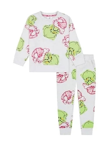 The Grinch Toddler Boys Girls Fleece 2 Piece Set, Grinch Heather, 2T | Walmart (US)