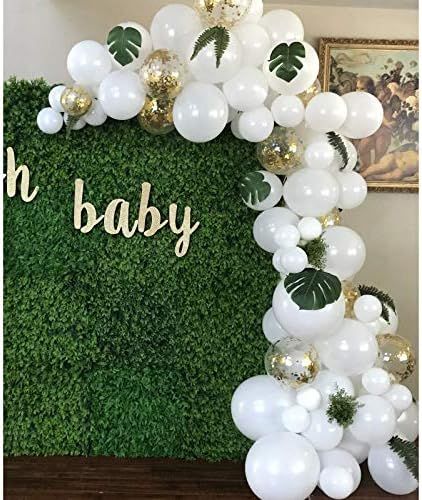 Soonlyn White Balloons Latex Balloons 12 Inch 100 Pcs, Confetti Balloons Garland Arch Kits for We... | Amazon (US)