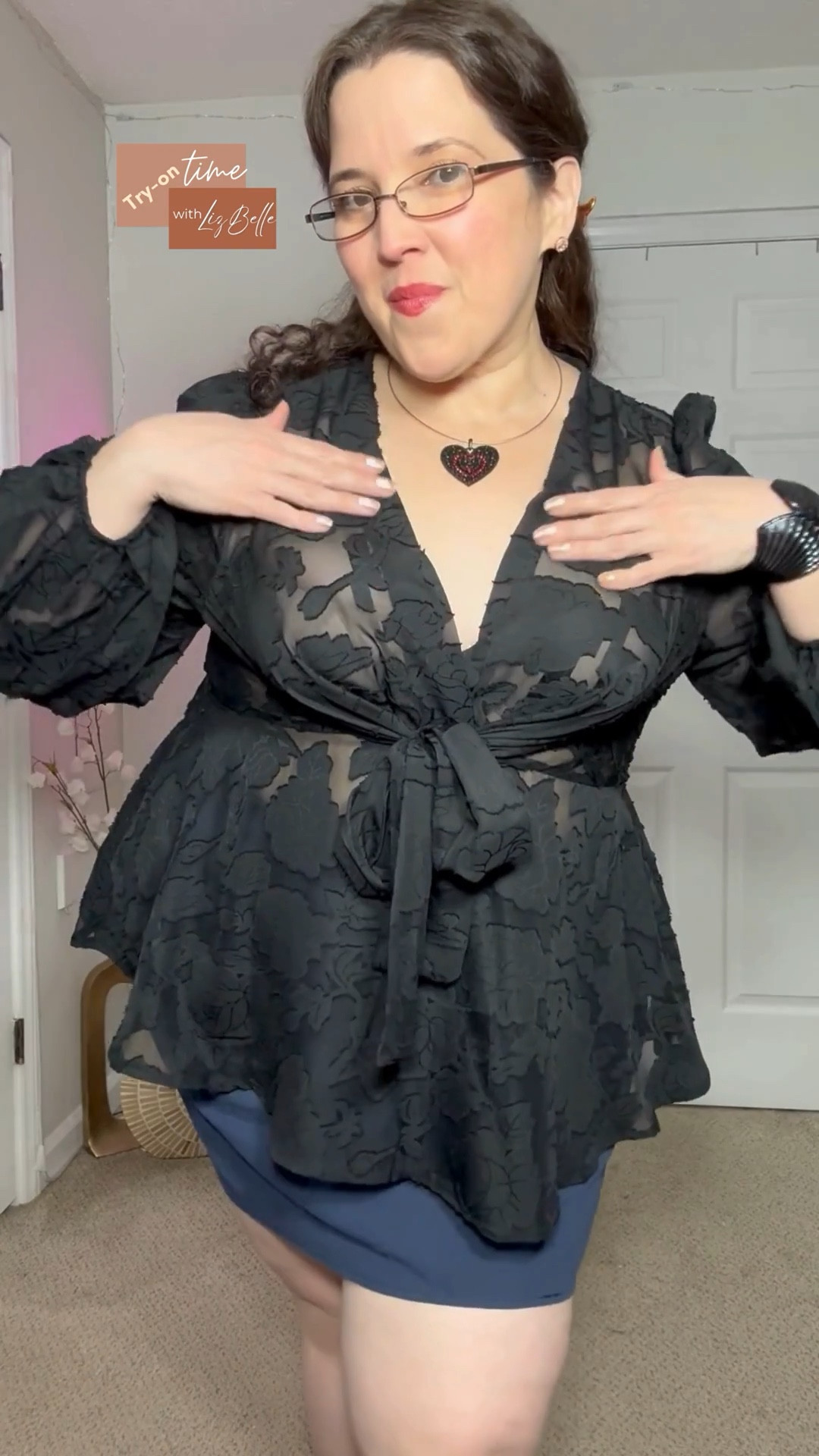 This lace top is everything. The sheer floral detail, the dramatic sleeves, and the tie-front silhouette make it such a show-stopping piece. It instantly elevates any outfit — perfect for date night, girls’ night, or whenever you want something a little bold and feminine. Paired it with a simple mini skirt so the top can steal the spotlight. 💕

#lacetop #blacklacetop #datenightoutfit #romanticstyle #curvyfashion #ltkcurves #plussizestyle #femininefashion #amazonfashionfinds #nightoutlook #styleover30 #styleover40 #tryonhaulstyle #elegantoutfitinspo

Simply Lizbelle 
• Confidence Starts Here •
 Fashion | Lifestyle l Wellness 
🛍 amazon.com/shop/lizbellem | 
🎥 YouTube @lizbellelopez | 
📱 tiktok.com/@lizbellem | 
📸 instagram.com/lizbellem | 
📌 pinterest.com/lizbellelopez | 
📘 facebook.com/lizbellem | 
💼 LTK /simplylizbelle | 
🌐 simplylizbelle.com

#LTKGiftGuide #LTKHoliday #LTKPlusSize