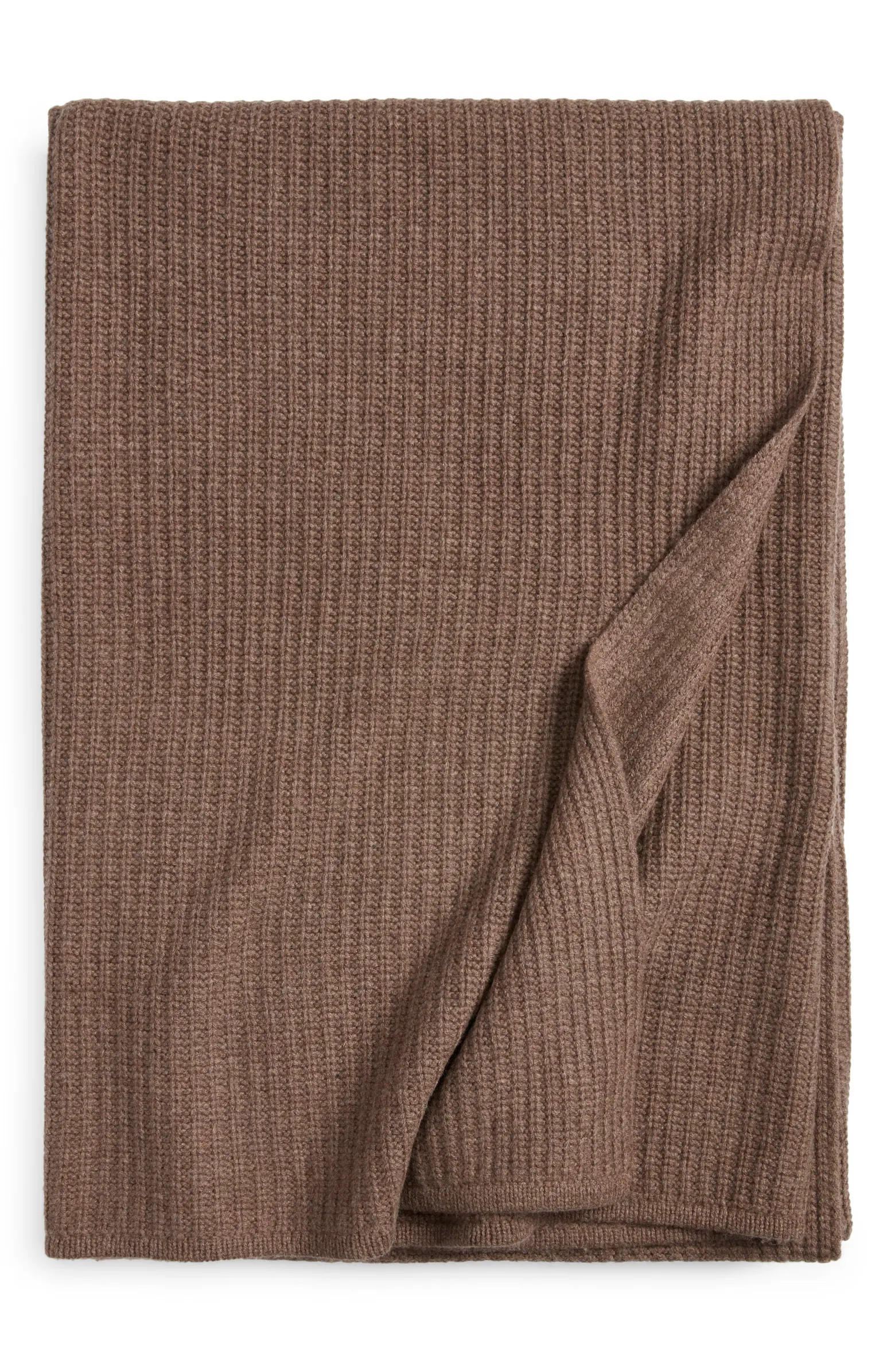 Rib Wool & Cashmere Throw Blanket | Nordstrom