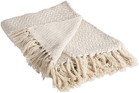 DII Rustic Farmhouse Cotton Zig-Zag Blanket Throw with Fringe for Chair, Couch, Picnic, Camping, ... | Amazon (US)