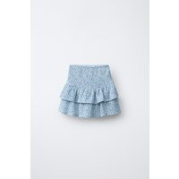 Zara - Floral Skort - Light Blue - 6-7 Years (48,0 Inches) - Kids | Zara US