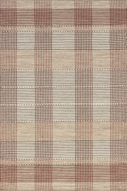 Beige Oregon Plaid Wool 8' x 10' Area Rug | Rugs USA