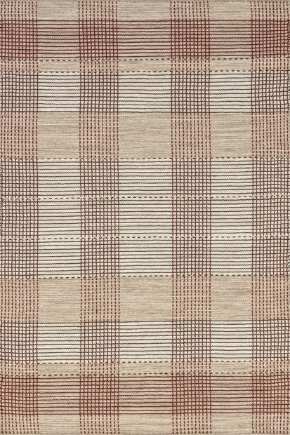 Beige Oregon Plaid Wool 8' x 10' Area Rug | Rugs USA