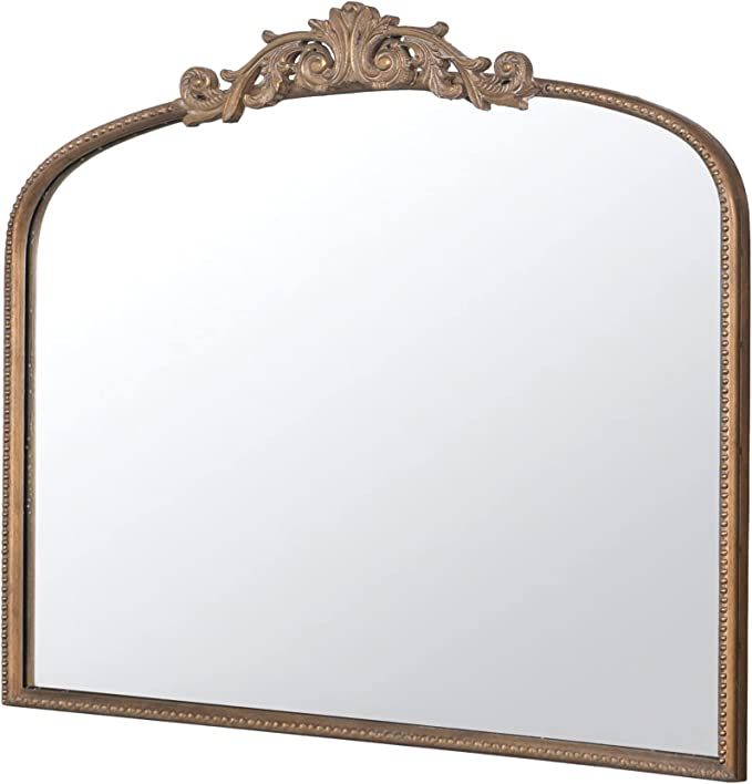 A&B Home Arched Vertical Mirror - Gold Mirror for Wall Décor, 24" x 36" Wall Mounted Mirror with... | Amazon (US)