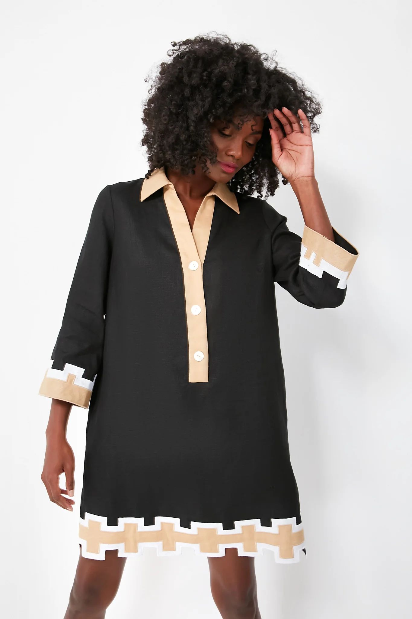 Black and Tan Collier Dress | Tuckernuck (US)