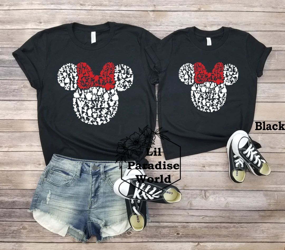 Silhouette Minnie Mouse Head Mommy And Me Shirt,Disney Mommy And Me Shirt,Minnie Mouse Shirt,Disn... | Etsy (US)