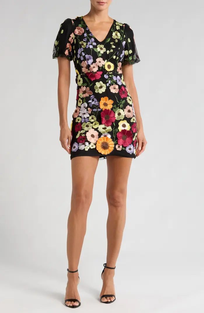 Adelyn Rae 3D Embroidered Sheath Dress | Nordstrom | Nordstrom