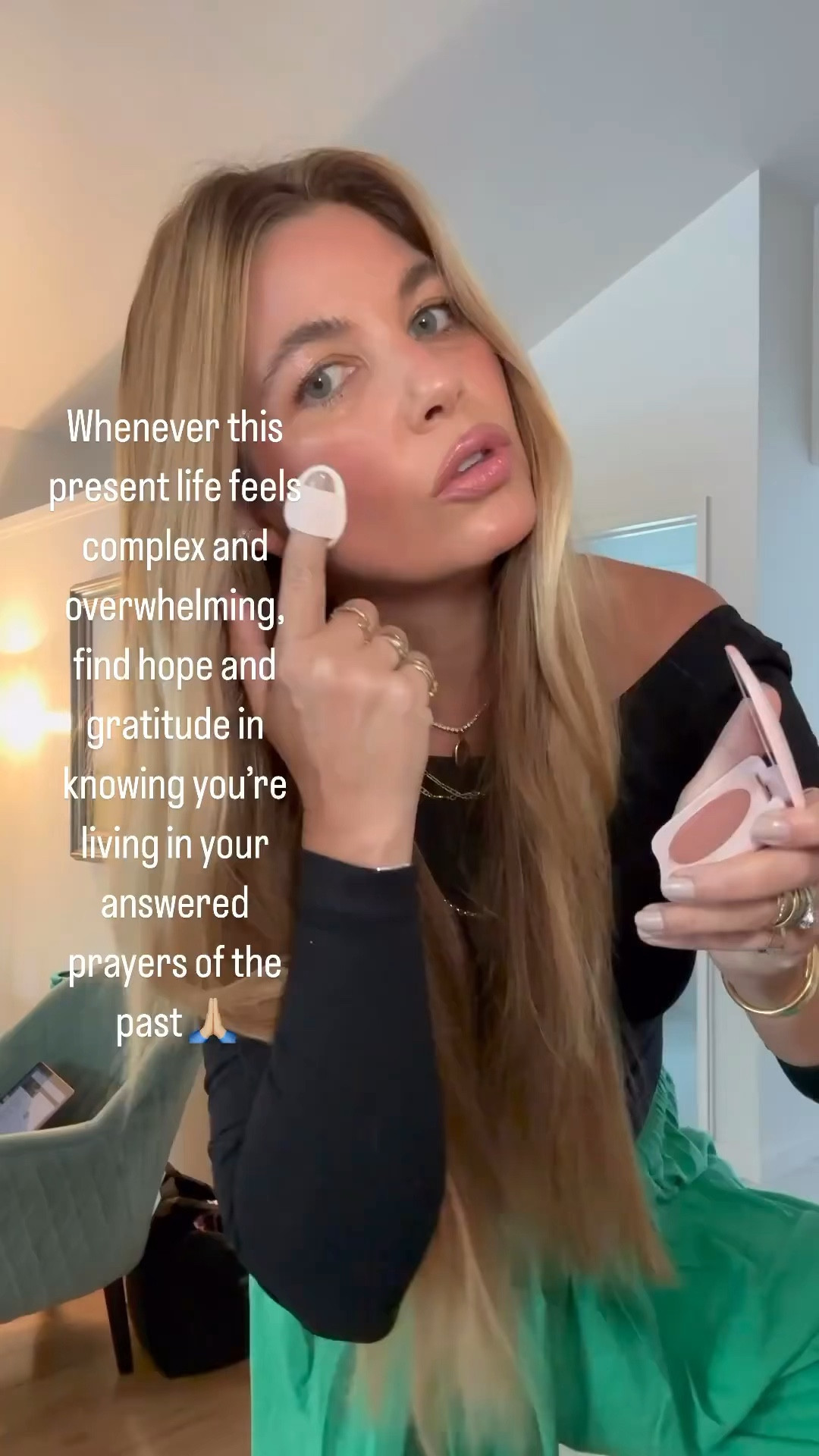 Blush: peanut 
Lipstick: Armani 305
Foundation: 040
Brows: cool brown 
Finishing powder: tan light
Shadow: Chantecaille 
Top: m/l
Pants: XS

#LTKCyberWeek #LTKbeauty #LTKkids