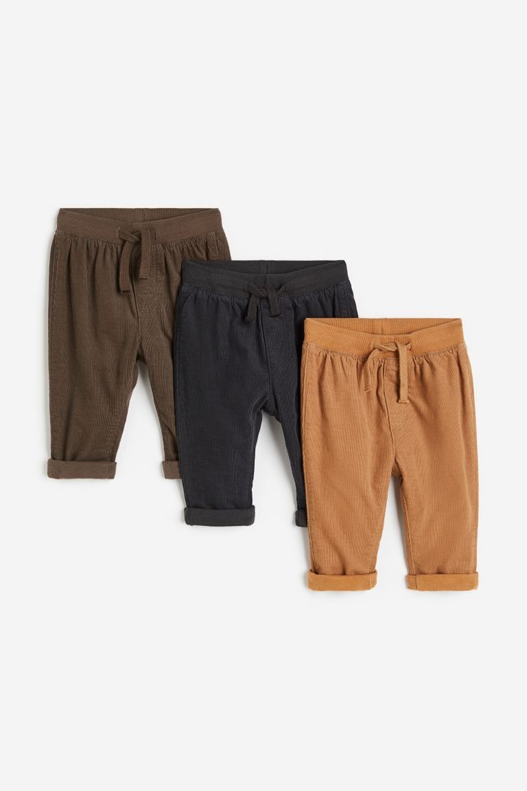 3-pack Corduroy Pants | H&M (US + CA)