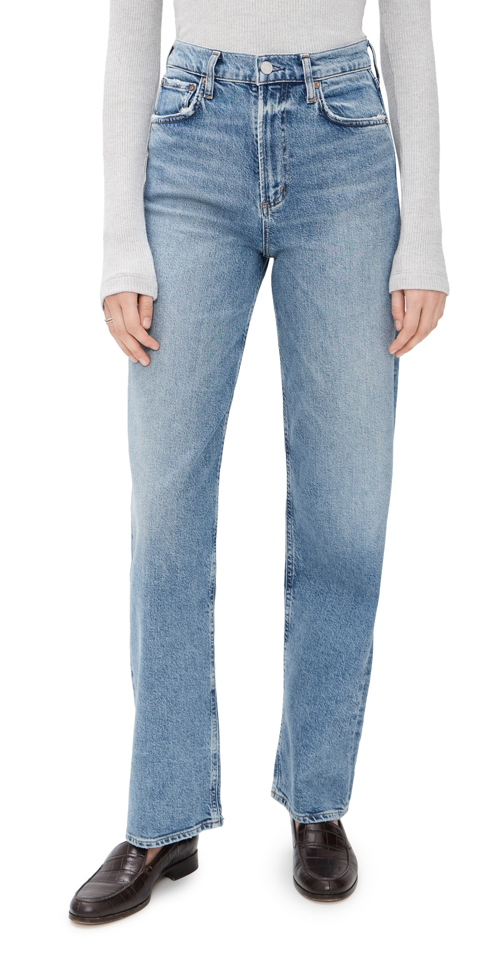 AGOLDE High Rise Wide Leg Ren Jeans Measure 32 | Shopbop