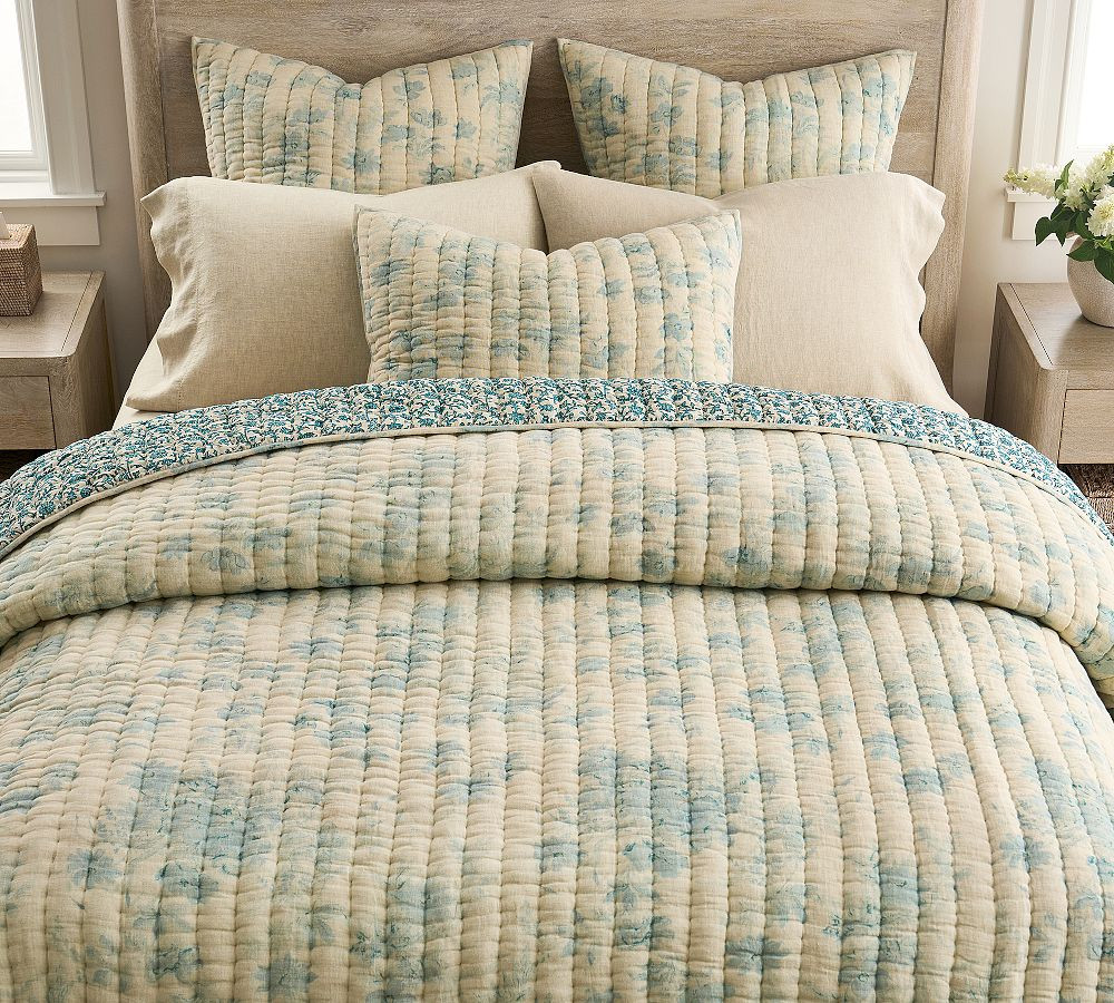Floral Cloud Reversible Quilted Sham | Pottery Barn (US)