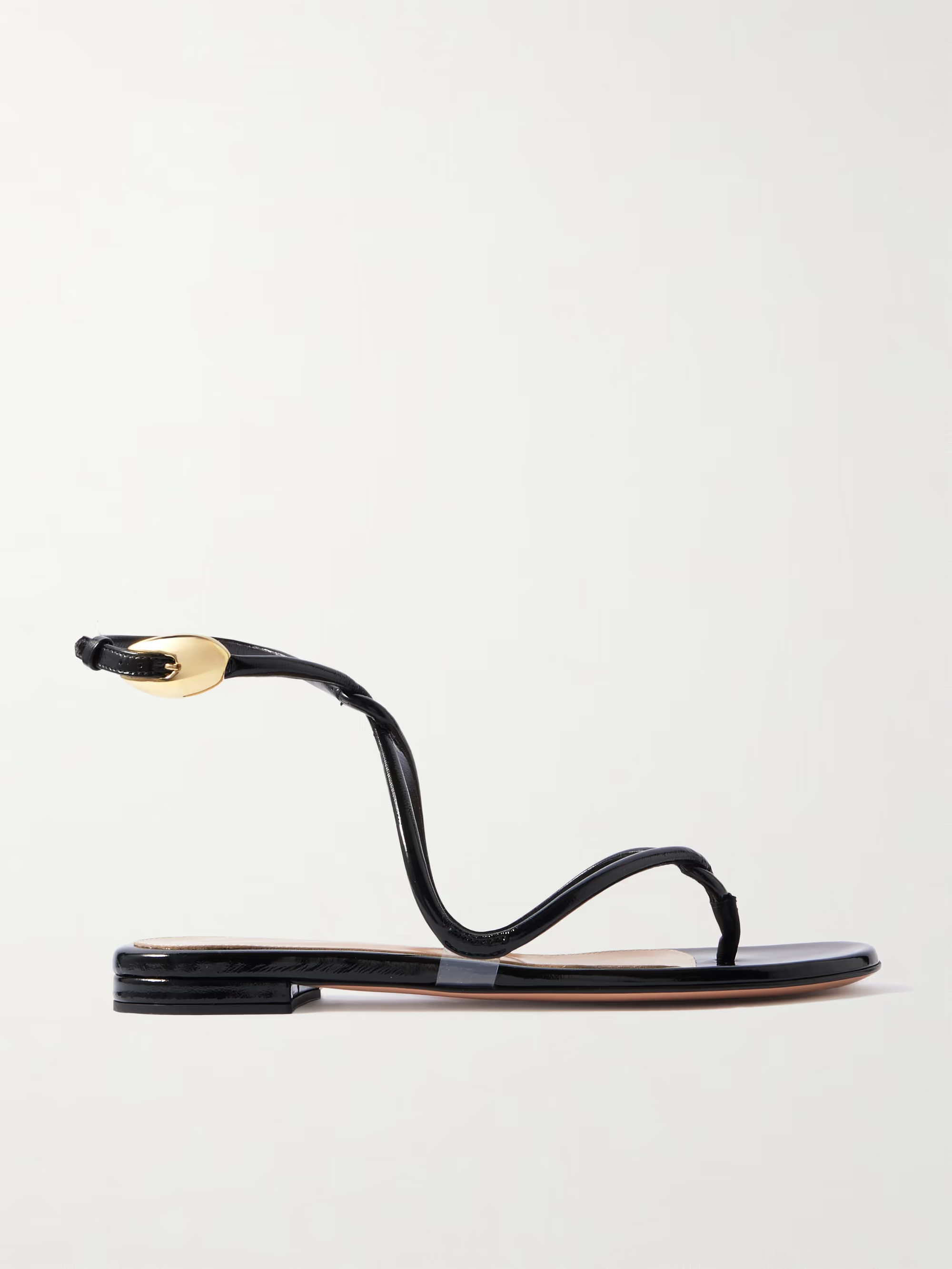 Black Mamba patent-leather sandals | NET-A-PORTER (US)