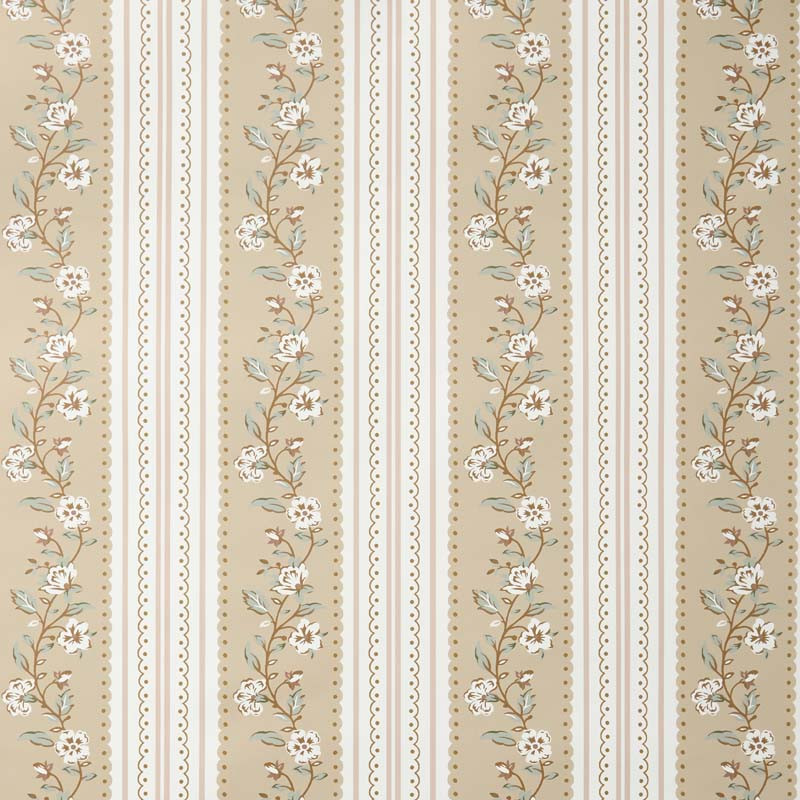 Floral Sprigs Traditional Wallpaper - Multi, Swatch | The Company Store
