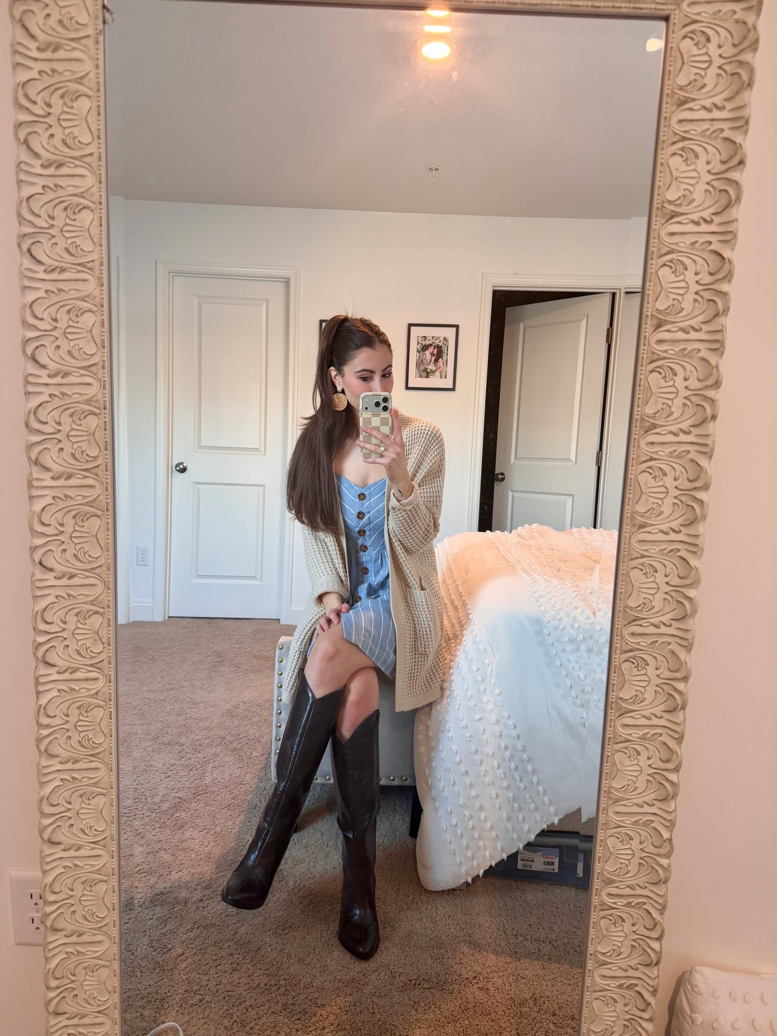 Cozy layers + a little western edge 🤍 

#OOTD #FallOutfitInspo #BootsSeason #KneeHighBoots #CozyStyle #CasualChic #EverydayStyle #NeutralOutfit #LayeredLook #StyleInspo #EffortlessStyle #MomStyle #AffordableFashion #OutfitInspo #DailyOutfit

#LTKootd #LTKmomlife #LTKgrwm