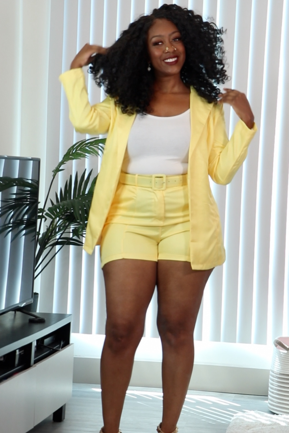Yellow Short Suit ✨ I’m wearing a large. It’s super comfortable and lightweight.

#LTKfindsunder100 #LTKstyletip