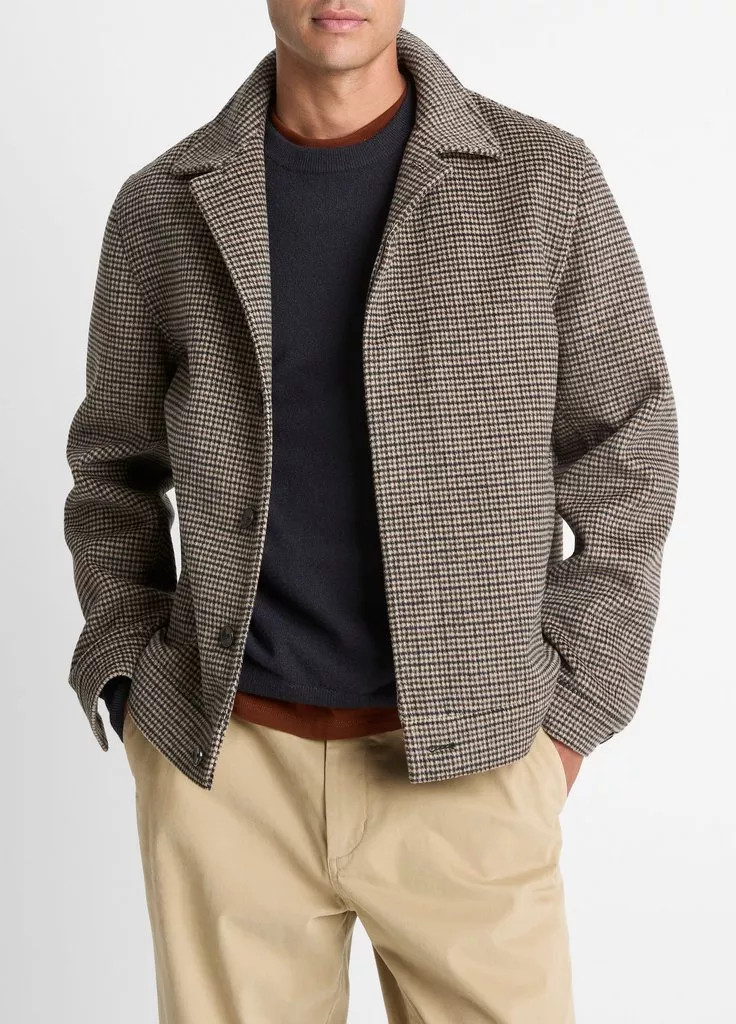 Houndstooth Bomber Jacket | Vince LLC